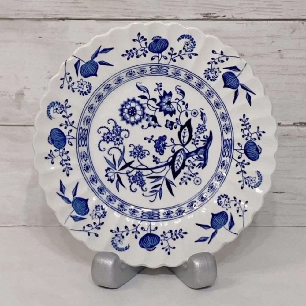 Vintage English Ironstone Blue Nordic Handmade Plate PRICE FIRM - Picture 2 of 3
